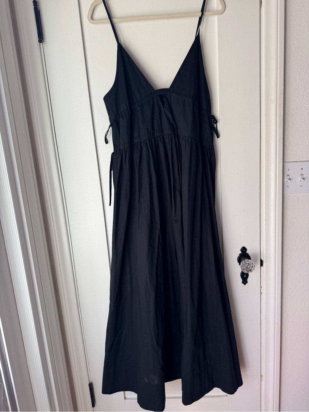 Herskind Miranda dress size 38 Black V-Neck Spaghetti Strap Maxi Dress - Women's